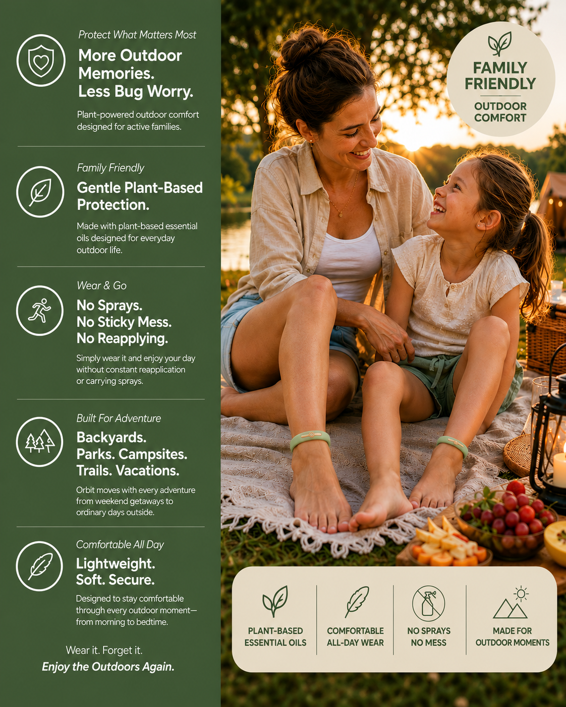 Arvelo Orbit™ Mosquito/Tick Repellent Ankle Band