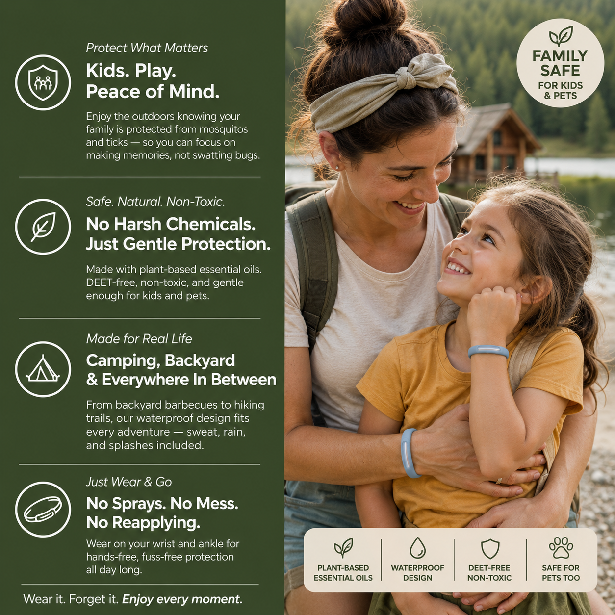 Arvelo Halo™ Mosquito/Tick Repellent Wristband